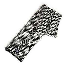 Setesdal Scarf - Charcoal & Off white