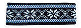 Borgund Headband - Navy blue & White