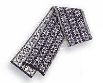 Borgund Scarf - Navy blue & White