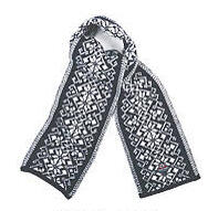 Hemsedal Scarf - Dark blue & Off White