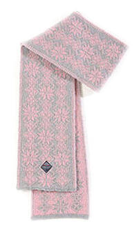 Ulvik Scarf - Pink & Light grey