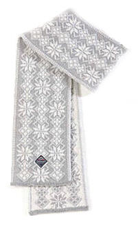 Ulvik Scarf - Light grey & White