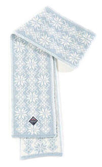 Ulvik Scarf - Light blue & White