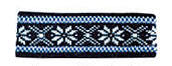 Borgund Headband - Navy blue & White