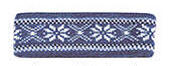 Borgund Headband - Jeans blue & White