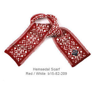 Hemsedal Scarf - Red & White