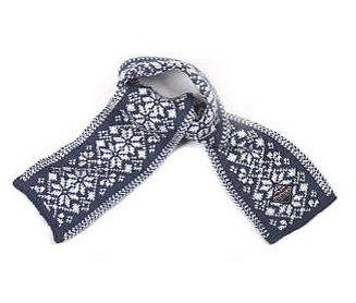 Hemsedal Scarf Jeans blue & White